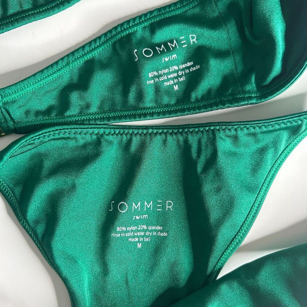 Sommer Swim Emerald Green Two Piece Bikini Set Medium - Picture 3 of 8